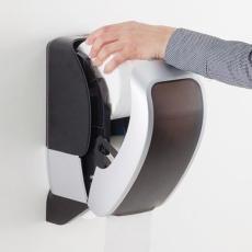 COSMOS Doppelrollen-Toilettenpapierspender grün-weiss