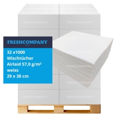 32 x1000 Wischtücher Airlaid 57,0 g/m², weiss 29 x 38 cm