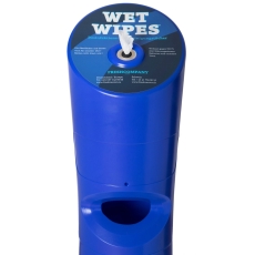 Standspender Wet Wipes Kunststoff blau